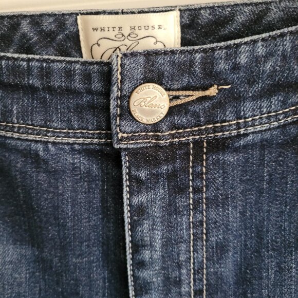 White House Black Market Jeans Womens Size 8R Bootcut Dark Blanc Fit - Picture 4 of 8